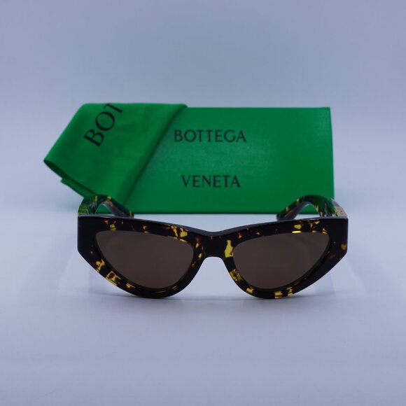 Bottega Veneta BV1176S 002 Cat Eye Sunglasses - Havana/Brown - Picture 3 of 12